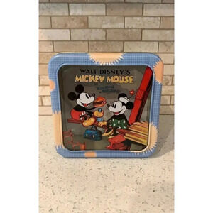 Walt disneys Mickey Mouse in building a building tin lunchbox bq
